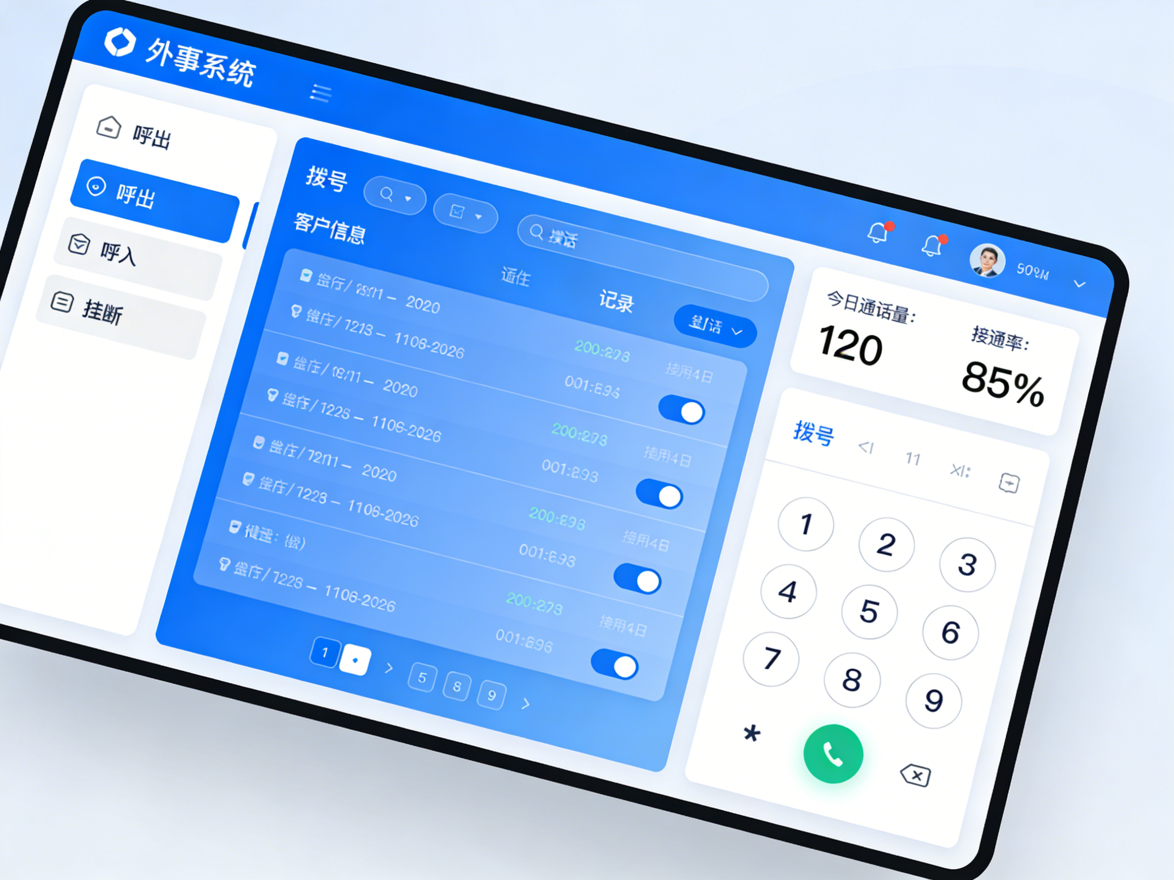 外呼流程示意图